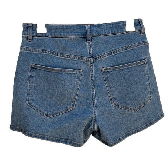 H&M Women's Shorts Size 6 Denim Light Wash Stretch High Waist 3" inseam - Picture 2 of 6